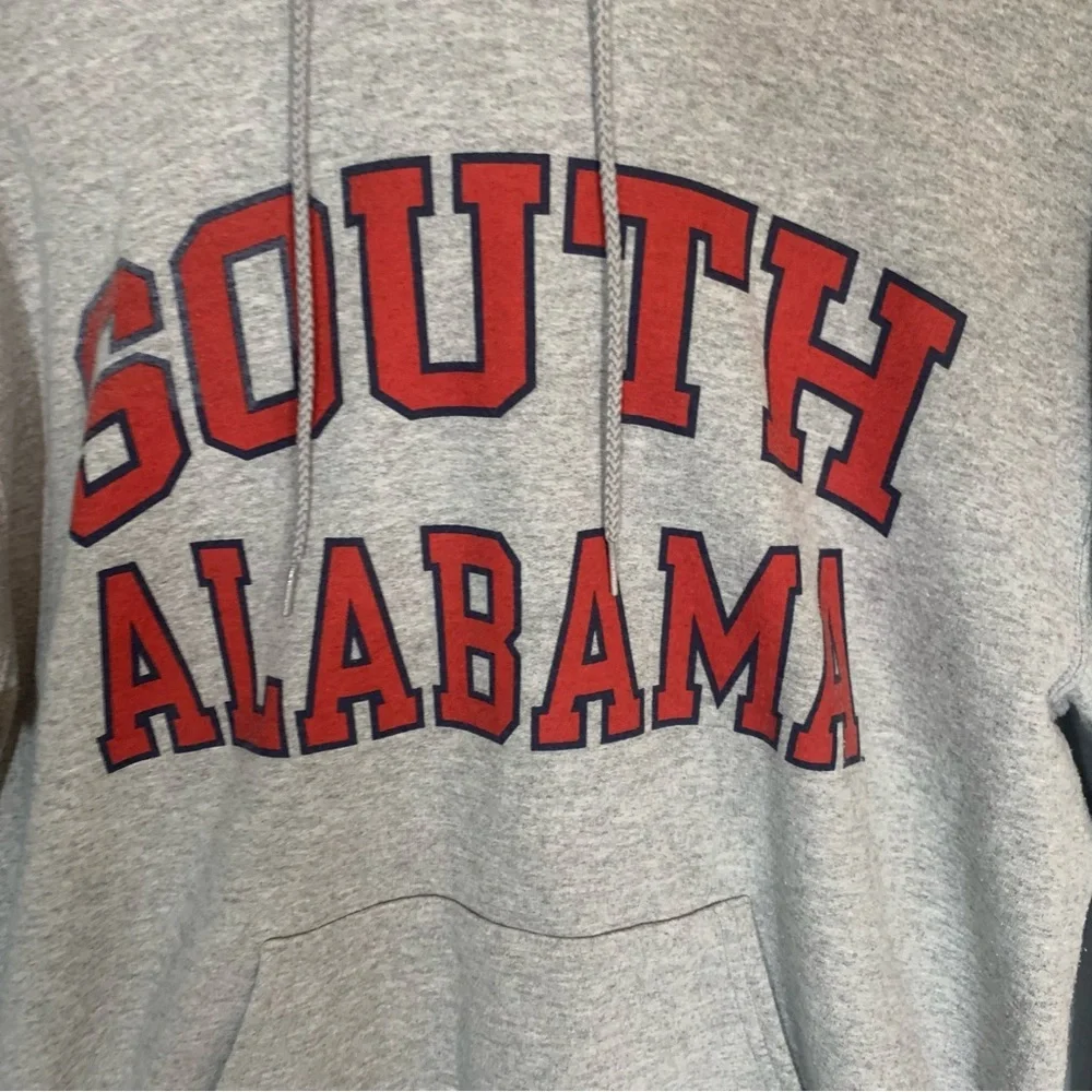 Champion Gray Hoodie with Red South Alabama Print Mens Size Medium